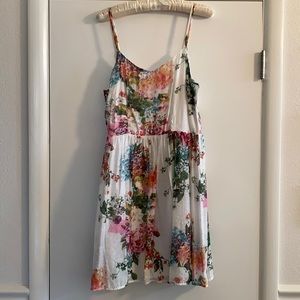 Aqua Floral Dress EUC